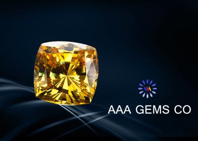 China A categoria G ou H de 10 milímetros coloriu o corte amarelo Moissanite do coxim de Moissanite à venda