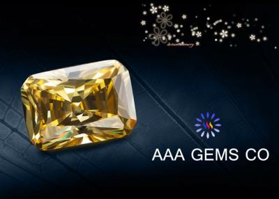 China Dureza alta Moissanite colorido amarelo, corte Moissanite do ponto luminoso à venda