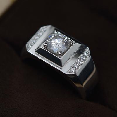 China Joyería blanca estupenda de DEF VVS Moissanite, corte brillante anillo de Moissanite de 1 quilate en venta