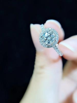 China De diamantring van Vitamossmoissanite in witgoud voor verlovingsring van fabriek Te koop