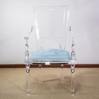 China HOMESWEET Modern Luxury Acrylic Customized Modern Design Clear Acrylic Dining Furniture Chair Cushion for sale