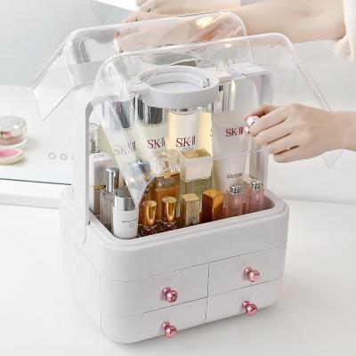 China Sustainable Cosmetic And Jewelry Storage Box Plastic Container Storage Box With Lid for sale