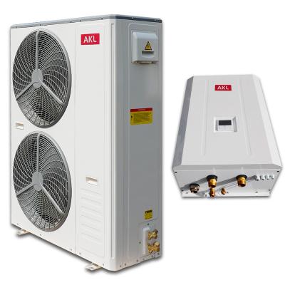 China AKL Outdoor Low Temperature A+++ Level A+++ Split DC Inverter EVI Air To Water Heat Pump Manufacturer for sale