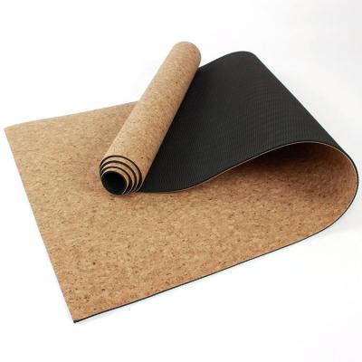 China Dropshipping 2022 Non-slip Printing Band Cork Yoga Mat Custom Logo Organic Eco Friendly for sale