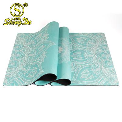 China Yoga Wholesale China Natural Rubber Bottom Microfiber Suede Yoga Mat for sale