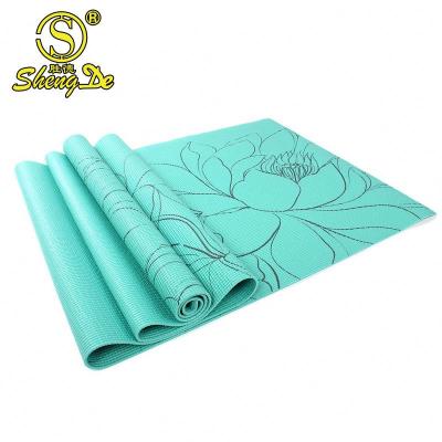 China Hot High Quality Product Custom Non-Slip Advertising PVC Yoga Non-Toxic Instructional Mat for sale