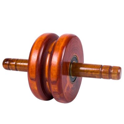 China Abdominal Muscles Training Outdoor Fitness Equipment New Products Cheap Wooden Abdominal Roller Wheel for sale