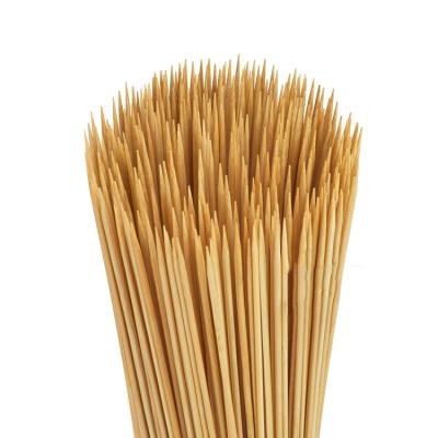 China Outdoor Baking Natural Bamboo BBQ/Fruit Sticks Disposable Toaster Grill Bamboo Chocolate Stick BBQ Skewers for sale