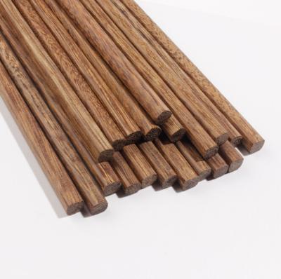 China Disposable Wholesale Customized Laser Engraving Logo Wenge Chopsticks Pairs Natural Wooden Chopsticks for sale