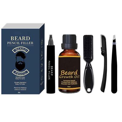 China Moisturize New Design Low MOQ Customized Logo Pencil Filler Beauty Beard Pen Beard Growth Kit Beard Care for sale