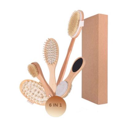 China All Natural Wholesale High Quality Eco-friendly Beauty Personal Care Brushes Bathroom Wooden Brush for sale