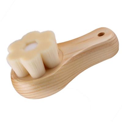 China Eco-friendly Multi Function Private Label Handle Wooden Face Wash Brush for sale