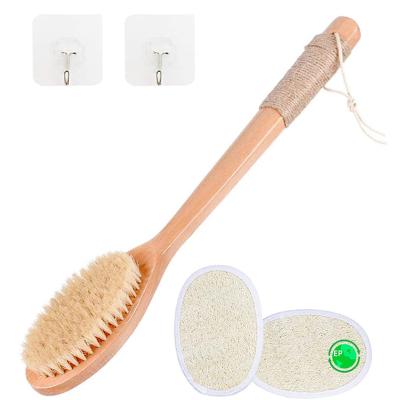 China All Natural Amazon Customized Bath Brush Bamboo Bath Brush Bath Brushes Sponges for sale