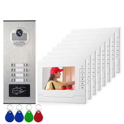 China Monitoring Outdoor 530-V70N 8 buttons factory direct good quality smart doorbell with waterproof camera video door phone system intercom doorbell for sale