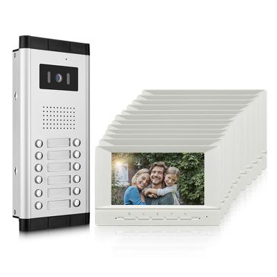 China Video intercom Good quality 12 unit apartment  Video  Doorphone intercom Door Camera Video Doorbell Door Phone Kits Wired Video Intercom System for sale