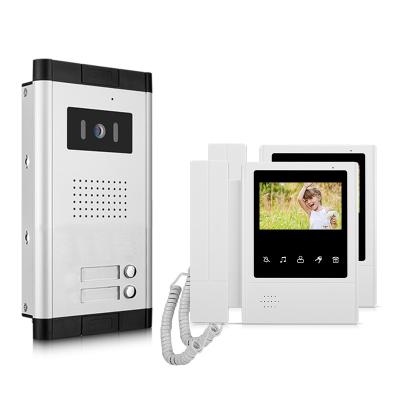 China Video intercom Factory supply 2 apartment  Video intercom Door Camera Video Doorbell Door Phone Kits Wired Video Intercom System for sale