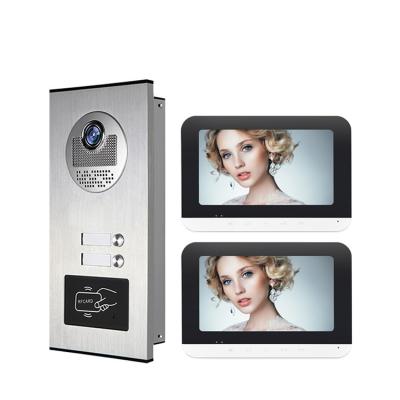 China Aluminum alloy+ABS plastic Multi Apartment Home 7inch Video Door Phone Intercom System Ring Video Doorbell for sale