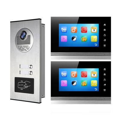 China Aluminum alloy+ABS plastic Multi-apartment Ring Video Doorbell 7inch Smart Video Door Phone Intercom System for sale