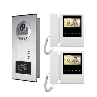 China Aluminum alloy+ABS plastic Waterproof Multi Apartment 4.3 Inch Smart Video Intercom System Ring Video Doorbell for sale