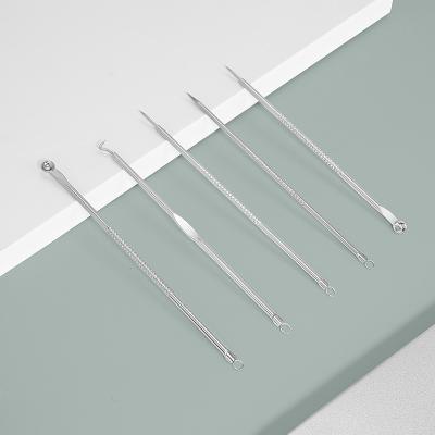 China Safe 5pcs Acne Remover Tool Kit With Needle High Quality Factory Wholesale Opp Bag Skin Care Spot Extractor for sale