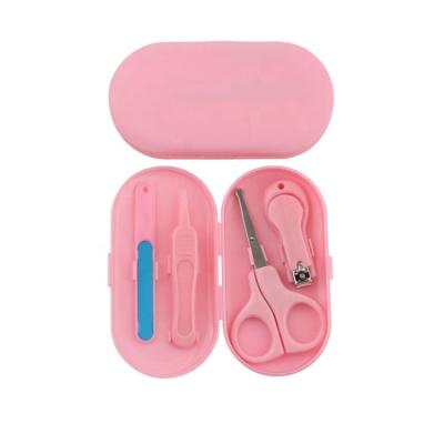 China DIY Nails Baby 4pcs Mini Manicure Kit Stainless Steel Nail Professional Child Nail Care Manicure Pedicure Set for sale