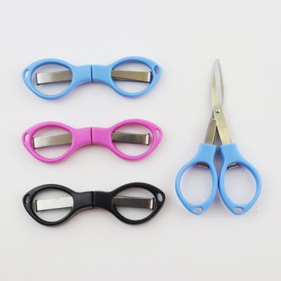 China High Quality Universal Mini Pocket Folding Scissor for Tailor Stainless Steel Sewing and Paper Cutting Scissors with Package Bag for sale