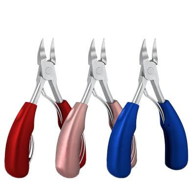 China Professional Double Spring Easy ABS Handle Tool Eagle Beak Stainless Steel Toenail Clippers Hard Nail Clippers Toenails for sale