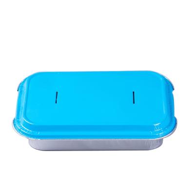 China Recycle 390ml Pan Disposable Aluminum Foil Airline Catering Food Tray Carry Out Containers for sale