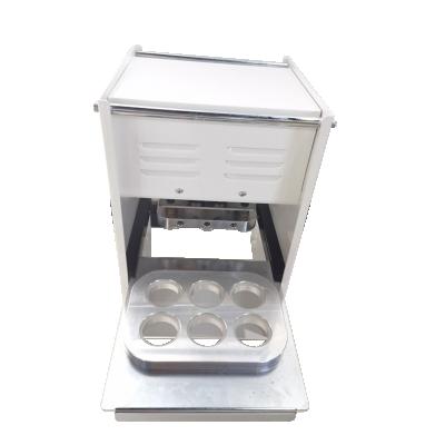 China Semi-automatic food 6 hole coffee capsule sealing machine aluminum foil coffee capsule sealing machine for sale