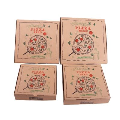 China Recycled Materials Pizza Boxes Wholesale Take Out Fast Food Packaging Paper Boxes for sale