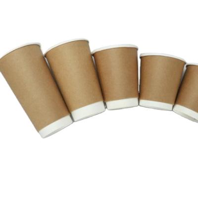 China Disposable Double Wall Disposable Paper Coffee Cups Hot And Cold Beverage Drinks Cup for sale