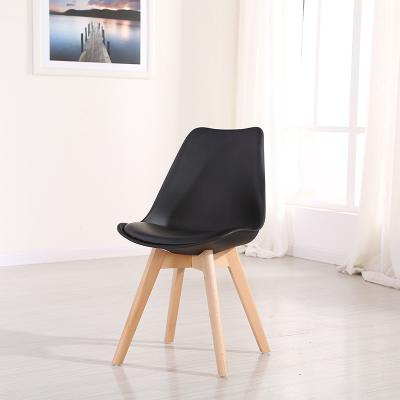 China Modern Design Free Sample Cheap Modern Dining Tulip Nordic Dining Chair With Wooden Legs China Factory Furniture Wholesale for sale