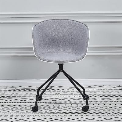 China Contemporary greatest quality swivling plus slippery custom upholstered office chair add mental legs with pulley for sale