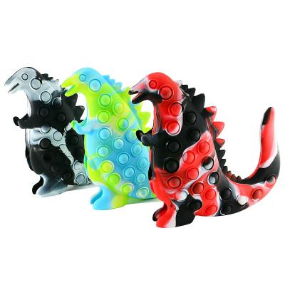 China Jumping Toy Dinosaurs 3D Silicone Rubber Dinosaur Concentration Kid's Math Arithmetic Mental Puzzle Effort Stir Sensory Toys Stress Reliever for sale