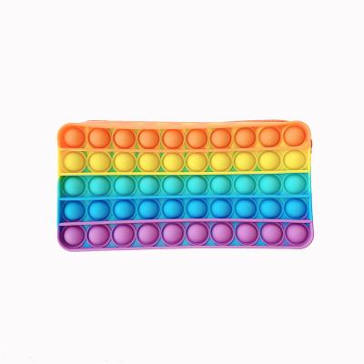 China Food Grade Reusable Silicon Pencil Fashion Silicone Storage Popping Bubble Push Bubble Pen Sensory Bag for sale