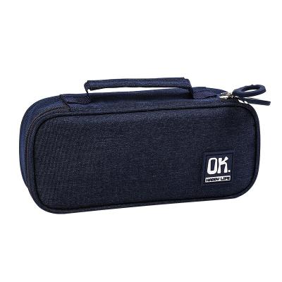 China Fashion Creative Large Capacity School Pencil Case Shape Multifunctional Storage Stationery Bag Canvas Pencil Bags for sale