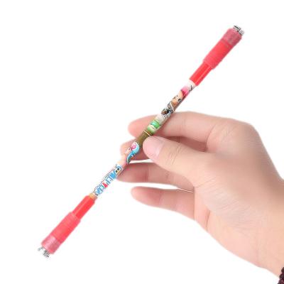 China Heat Sensitive Erasable Ink Led Spinner Pen Fingertip Illumination Decompression Gyro Business Light Ballpoint Pen for sale