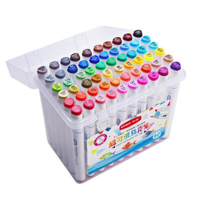 China 36 Color Children's Art Drawing Double Brush Artist Pen Nontoxic Easy Wash & Marker Toxic Safe Pen Brush - 0.6mm Oil Harless for sale