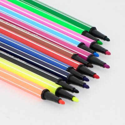 China Watercolor Pen Set 12 Colors Pain Child Color Brush 18/24/36 Color Creative Stationery Supplies Brush - 0.6mm for sale