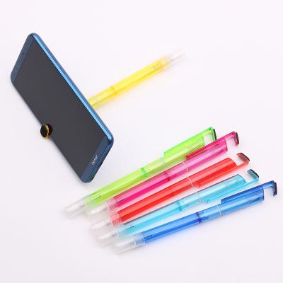 China New Neutral 4 in1 Heat Sensitive Erasable Ink Multifunctional Phone Holder Pen Spray Pen Students Hand Sanitizer Spray Pen for sale