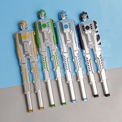 China New Heat Sensitive Erasable Ink Stationery Products Novelty Transformer Pen Customized Logo Transfer Robot Pen for sale