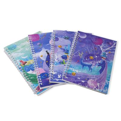 China 2021 spiral cartoon 3d cute design hard cover diary notebook for student for sale