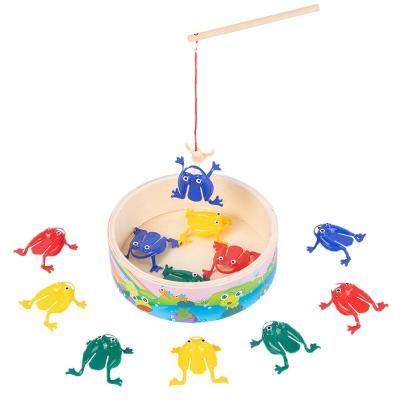 China Educational 2 In 1 Frog Bouncing Toys Baby Fishing Educational Toys for sale