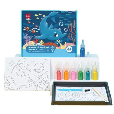 China Educational Quartz Painting Sand Painting Set Children's DIY Graffiti Handmade Tools Large Bottle Of Colored Sand for sale