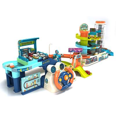 China Educational Urban Rail Transit Electric Vehicle Building Parking Lot Sliding Intellectual Development Educational Toys for sale