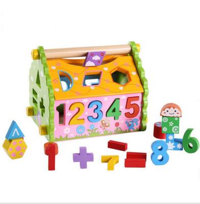 China New Toys 2022style Children's Room Matching Room Digital Educational Wooden Educational Geometry for sale