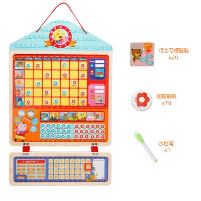 China Multifunctional Magnetic Board Baby Disc Educational Children's Sticker Education The First Play Good Habit To Develop Record Board for sale