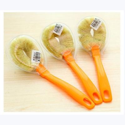 China House Kitchen Hemp Fiber Non Stick Eco Friendly Household Kitchen Long Handle Pot Cleaning Brush for sale