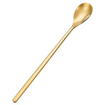 China 304 Gold Handle Drinking Spoon Suitable 304 Quality Long Long Warranty for sale