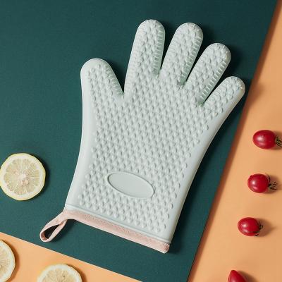 China 2021 Professional China Cotton Cheap Heat Resistant Silicone + Silicone Grilling Gloves for sale